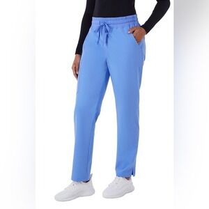 Comfort Fit‎ Scrub Pants Blue Straight Leg SMALL Cargo Pockets NWT Hanes